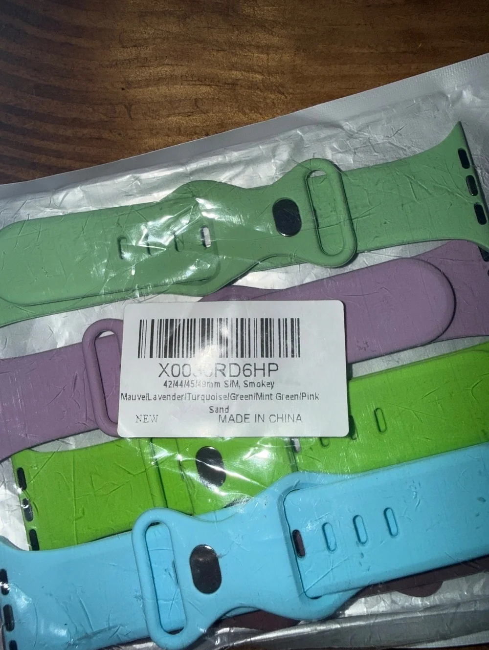 Set of 5 Silicone Replacement Watch Bands in Multiple Colors